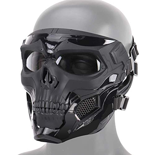 Airsoft Schädel Vollgesichtsschutzmaske Airsoft Paintball Outdoor CS Krieg, Halloween Maskerade Ball Maske von Will Outdoor