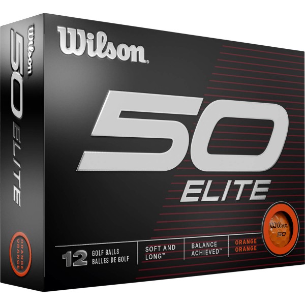 Wilson Staff Fifty Elite 23 Golfbälle - 12er Pack orange von Wilson Staff