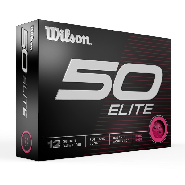 Wilson Staff Staff Fifty Elite 23 Golfbälle - 12er Pack pink von Wilson Staff