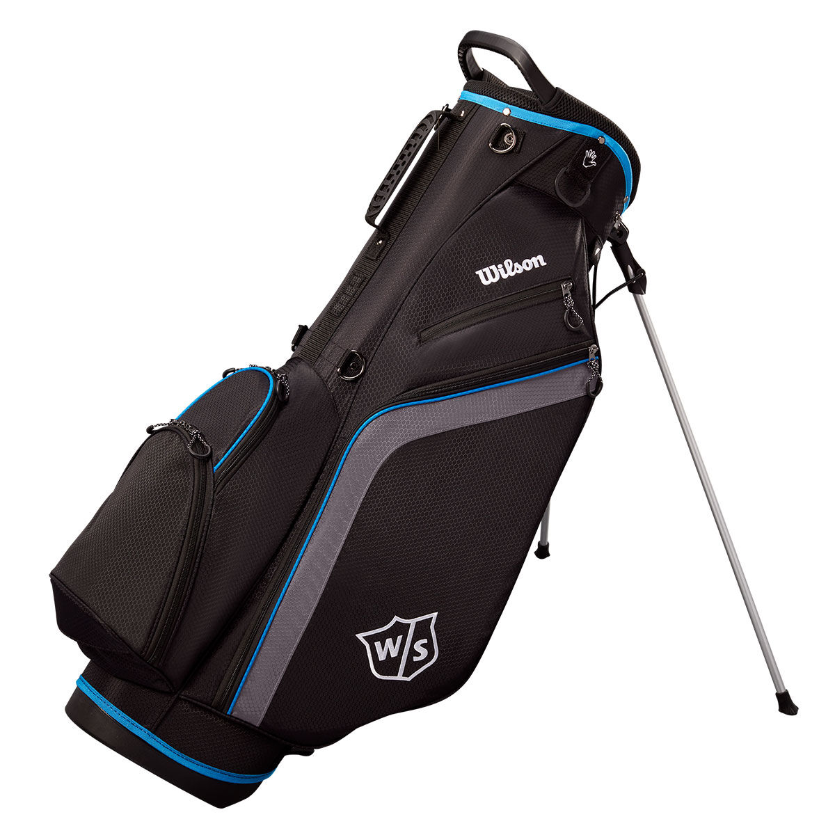 Wilson Staff Mens Black, Charcoal and Blue Golf Lite III Golf Stand Bag, Size: One Size | American Golf von Wilson Staff