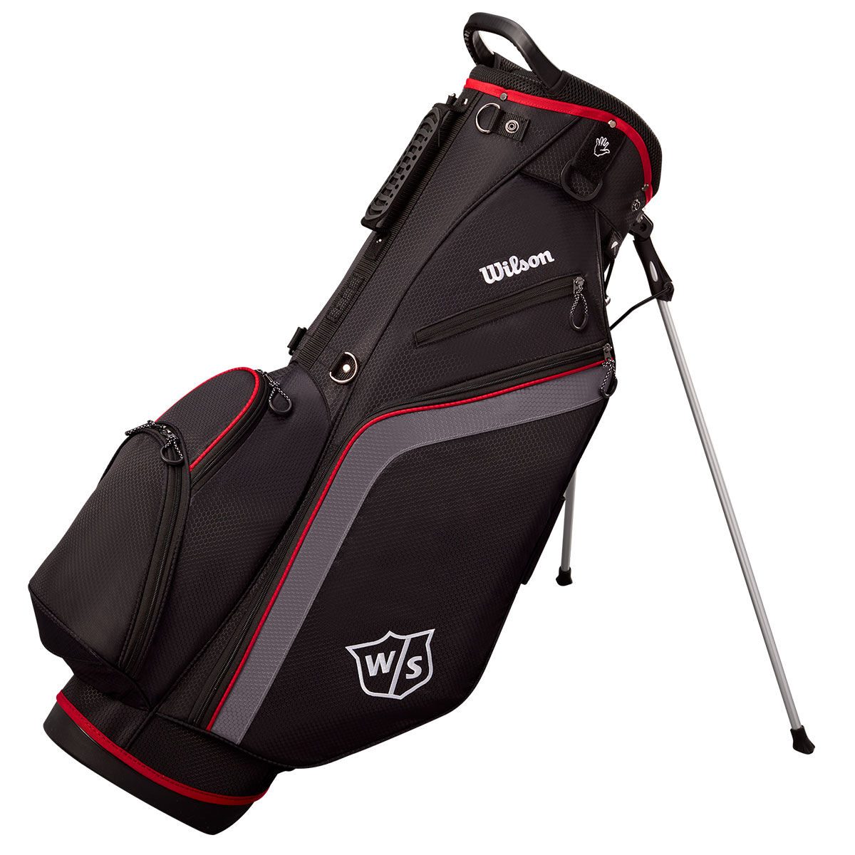 Wilson Staff Mens Black, Charcoal and Red Golf Lite III Golf Stand Bag, Size: One Size | American Golf - Father's Day Gift von Wilson Staff
