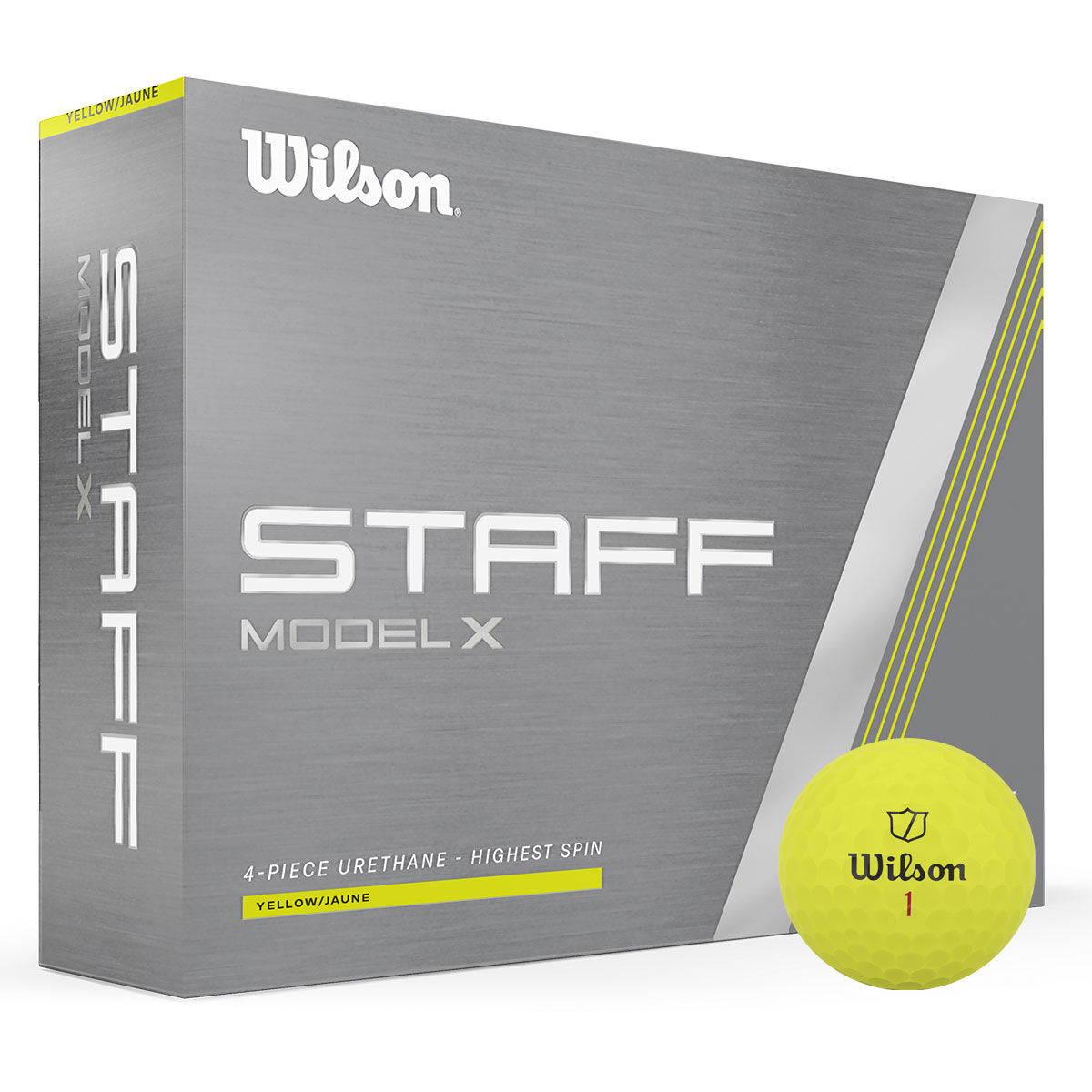 Wilson Staff Model X 12 Golf Ball Pack, Mens, Yellow | American Golf von Wilson Staff