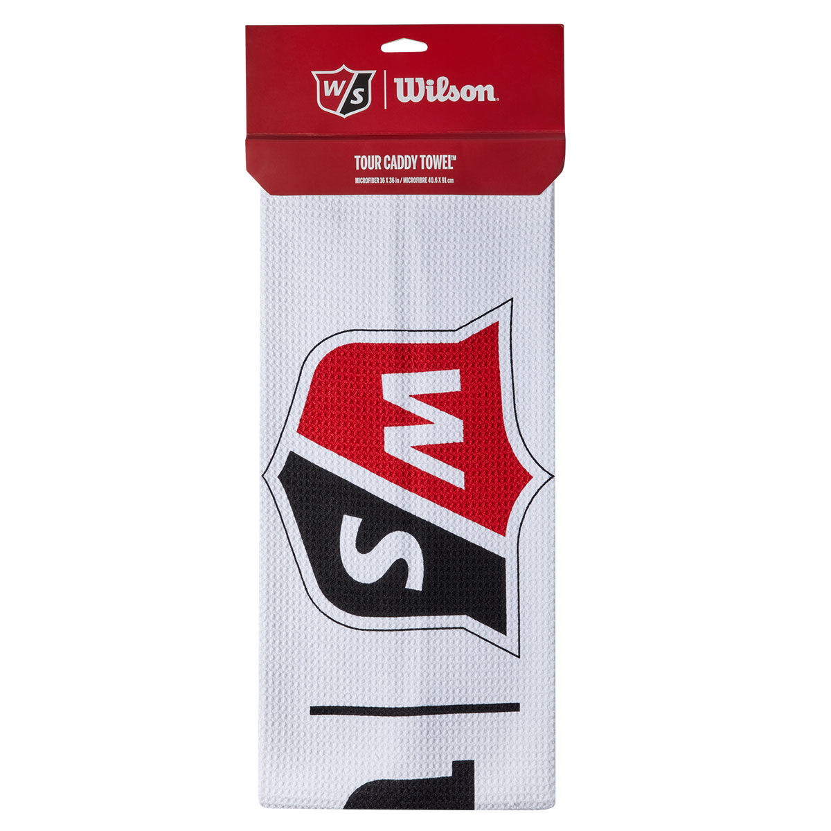 Wilson Staff Wilson Tour Caddy Golf Towel, Mens, White/black/red, One Size | American Golf von Wilson Staff