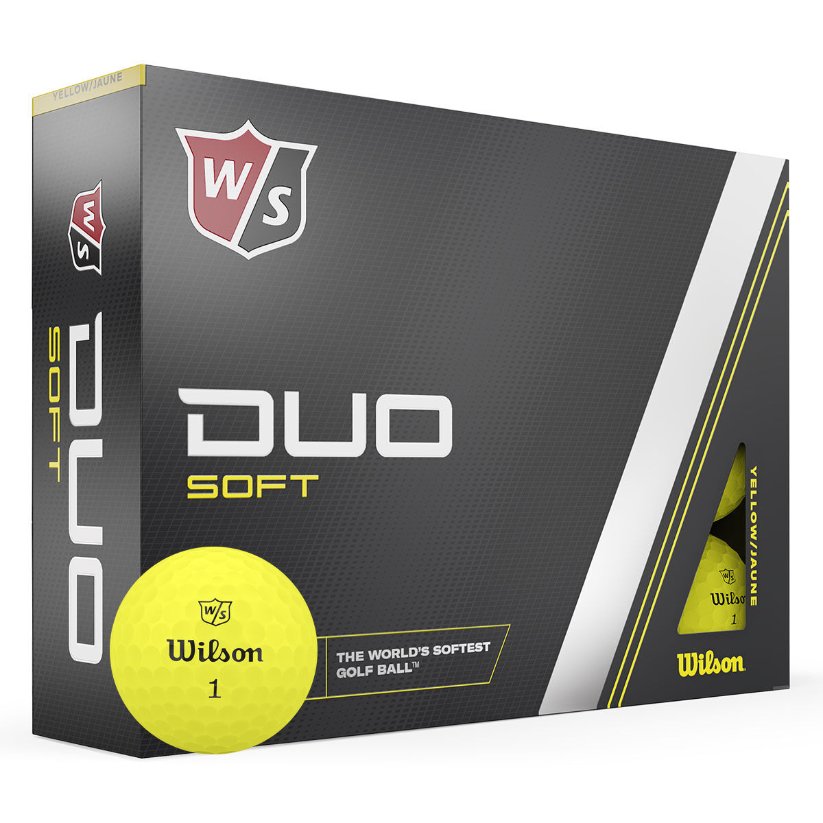 Wilson Staff Yellow DUO Soft 12 Golf Ball Pack | American Golf, One Size von Wilson Staff
