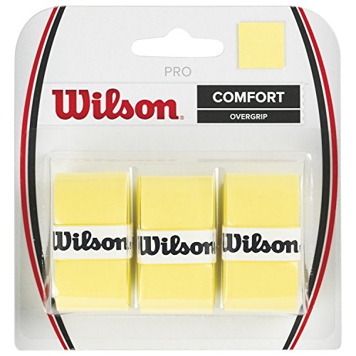 2 of Wilson Pro Overgrip Comfort 3 Packs (Total 6 Strips of overgrip) - Yellow von Wilson