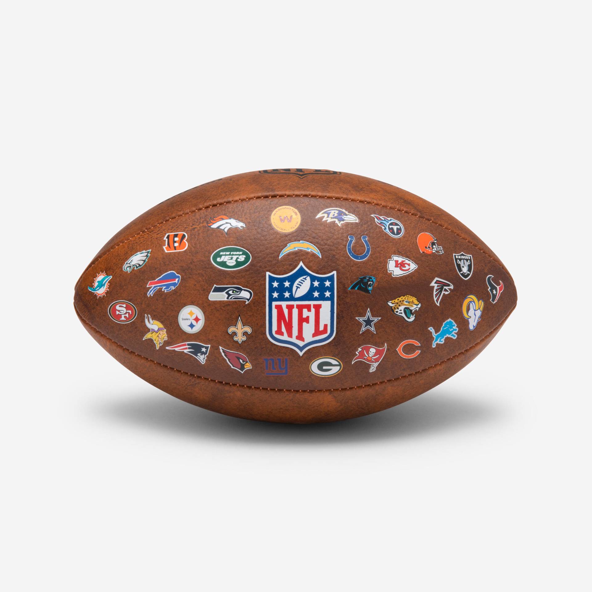Damen/Herren American Football Ball - NFL 32 Teams offizielle Größe braun von Wilson