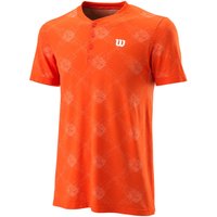 Wilson Power Seamless Henley Iii T-shirt Herren Orange von Wilson