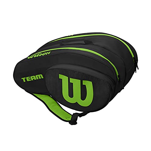 Wilson Tasche, Padel Bag, 2 Hauptfächer, schwarz/grün, WRZ608100 von Wilson