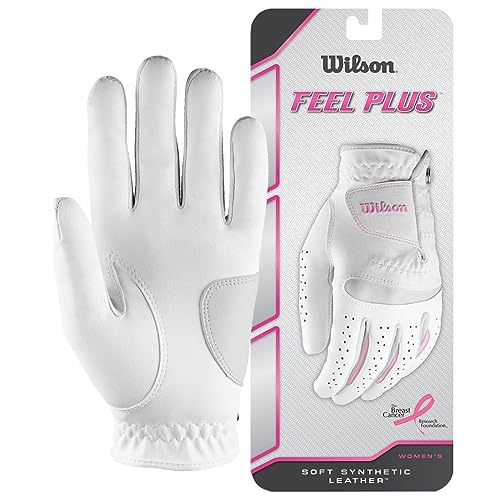 Wilson Damen Golfhandschuh, Größe S, Links, LLH, Weiß, Feel Plus, WGJA00770S von Wilson