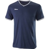 WILSON Herren Shirt TEAM II HIGH V-NECK Team Navy von Wilson