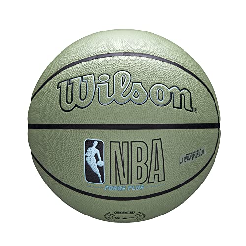 Wilson NBA Forge Plus Eco Basketball für drinnen und draußen, Größe 15,2–72,4 cm, Grün von Wilson
