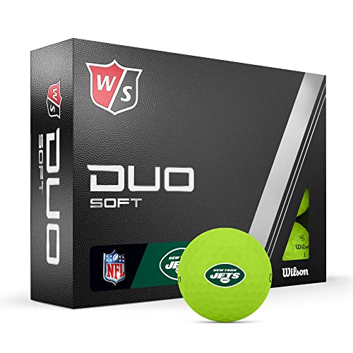 WILSON Staff 2023 Duo Soft NFL Golfbälle - 12 Bälle, grün, New York Jets von Wilson