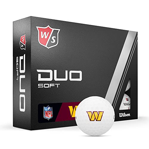 WILSON Staff 2023 Duo Soft NFL Golfbälle - 12 Bälle, weiß, Washington Commanders von Wilson