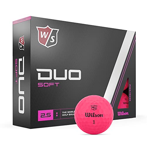 WILSON Staff Duo Soft Golfbälle, 12 Stück, Pink von Wilson