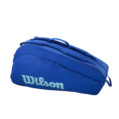 WILSON Ultra V5 Tour Tennisschlägertasche, für bis zu 12 Schläger, Blau von Wilson
