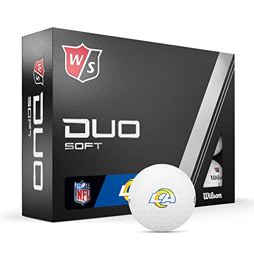 WILSON Unisex-Erwachsene Duo Soft NFL Golfbälle, Weiss/opulenter Garten von Wilson