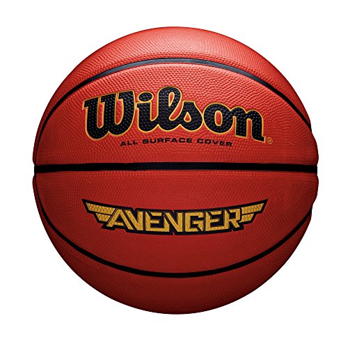Wilson All Surface-Basketball, Asphalt, Sportparkett, Größe 7, AVENGER, Orange, WTB555XB07 von Wilson