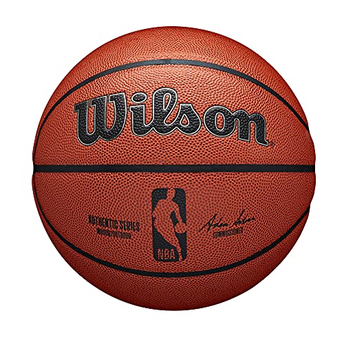 Wilson Basketball NBA AUTHENTIC SERIES, Indoor/Outdoor, Mischleder, Größe: 7, Braun von Wilson