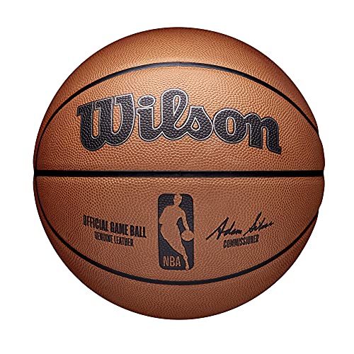 Wilson Basketball NBA OFFICIAL GAME BALL, Indoor, Leder, Größe: 7, Braun von Wilson