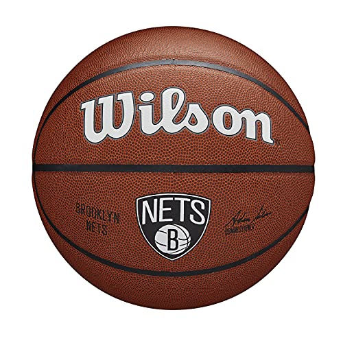 Wilson Basketball TEAM ALLIANCE, BROOKLYN NETS, Indoor/Outdoor, Mischleder, Größe: 7 von Wilson