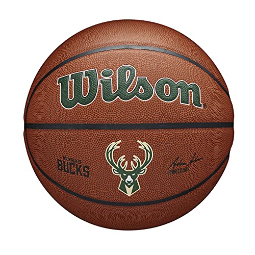 Wilson Basketball TEAM ALLIANCE, MILWAUKEE BUCKS, Indoor/Outdoor, Mischleder, Größe: 7 von Wilson