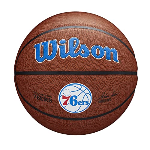 Wilson Basketball TEAM ALLIANCE, PHILADELPHIA 76ERS, Indoor/Outdoor, Mischleder, Größe: 7 von Wilson