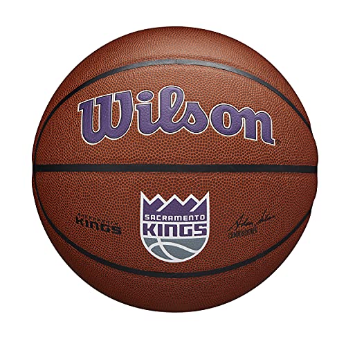 Wilson Basketball TEAM ALLIANCE, SACRAMENTO KINGS, Indoor/Outdoor, Mischleder, Größe: 7 von Wilson