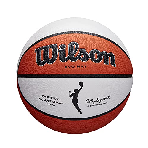 Wilson Basketball WNBA OFFICIAL GAME BALL, Indoor, Leder, Größe: 6, Braun/Weiß von Wilson
