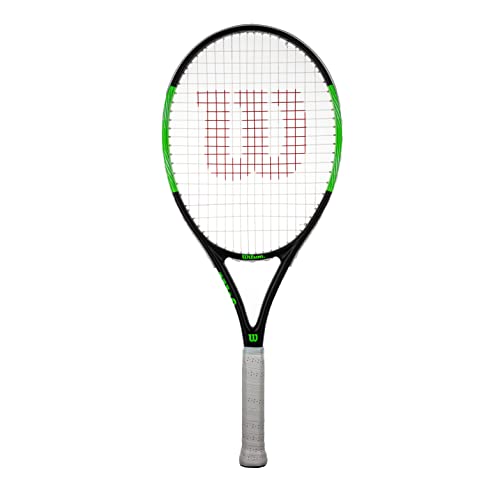 Wilson Blade Elite 105 Erwachsene Tennisschläger (erhältlich in Griffgrößen 1 bis 4) (Grip 4 (4 1/2 Zoll)), Schwarz, Grün, Weiß, Einheitsgröße von Wilson