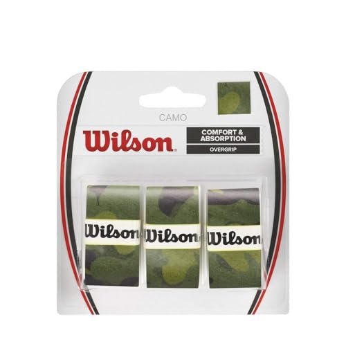 Wilson Camo Griffband, 3 Overgrips, Camouflage-Design, grün, WRZ470850 von Wilson