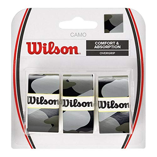 Wilson Camo Griffband, 3 Overgrips, Camouflage-Design, schwarz, WRZ470830 von Wilson