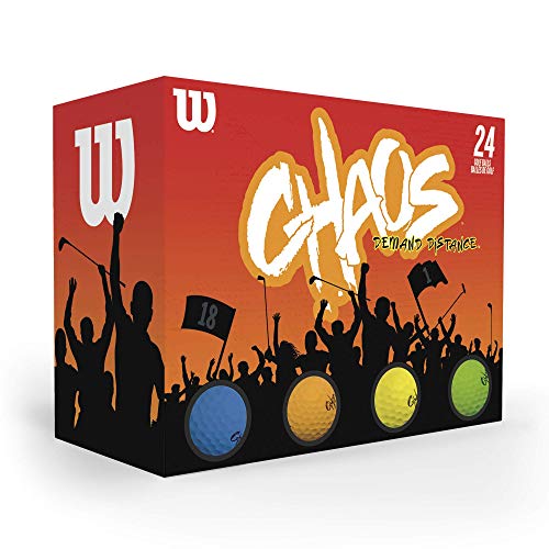 Wilson Chaos 24 Golfball-Set, Mehrfarbig von Wilson