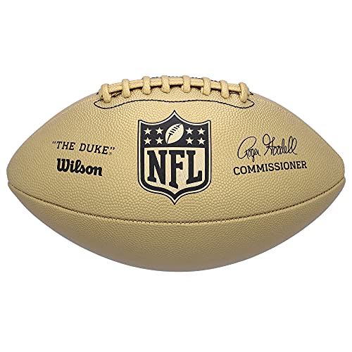 Wilson American Football NFL DUKE METALLIC EDITION, Mischleder, Offizielle Größe, Gold, WTF1826XB von Wilson