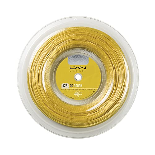 Luxilon Unisex Tennissaite 4G Rough, gold, 200 Meter Rolle, 1,25 mm, WRZ990144 von Wilson