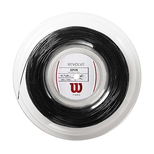 Wilson Unisex Tennissaite Revolve, schwarz, 200 Meter Rolle, 1,25 mm, WRZ906900 von Wilson