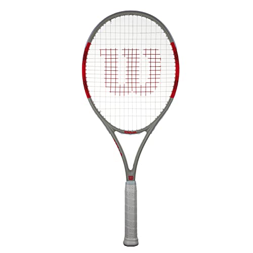 Wilson Federer Elite Lite 105 Tennisschläger für Erwachsene, erhältlich in den Griffgrößen 1 bis 4 (Grip 3 (4 3/8 Zoll), Rot / Weiß von Wilson