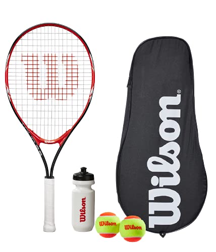 wilson Wilson Federer Tour Tennis-Set, 63,5 cm, mit Tragetasche, Wasserflasche und 2 Tennisbällen der Stufe 2, Einheitsgröße von Wilson