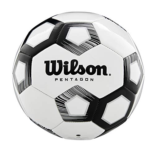 Wilson Fußball, PENTAGON, Größe: 4, 30-teiliges Design, weiß/schwarz, WTE8527XB04 von Wilson