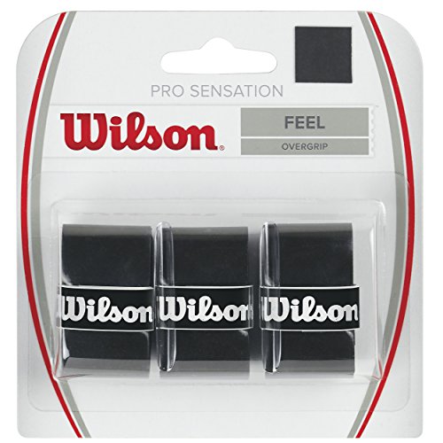 Wilson Unisex Griffband Pro Overgrip Sensation, schwarz, 3 Stück, WRZ4010BK von Wilson