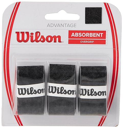 Wilson Unisex Griffband Advantage Overgrip, schwarz, 3 Stück, WRZ4033BK von Wilson