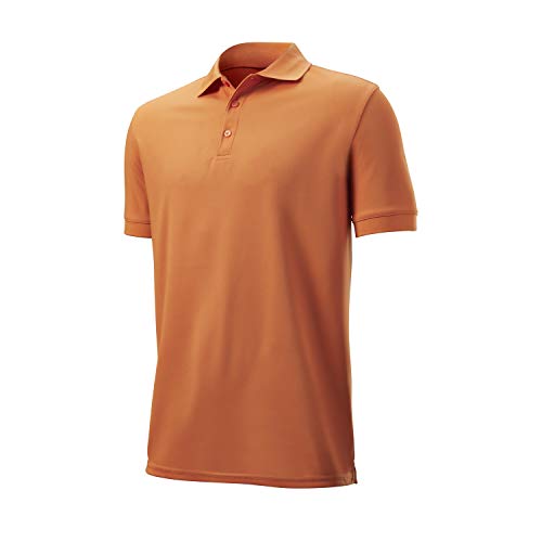 Wilson Herren Authentic Polo T-Shirt, Orange, S von Wilson