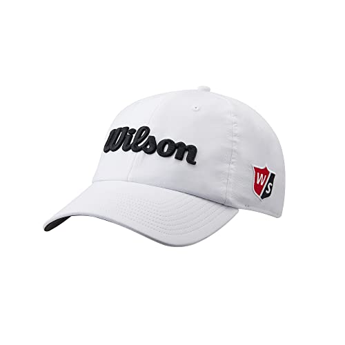Wilson Herren Pro Tour Baseball Cap, Weiß/Schwarz, Einheitsgröße EU von Wilson