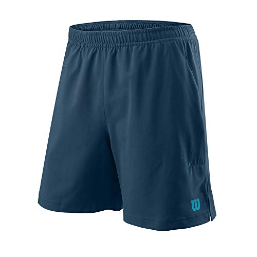 Wilson Herren Shorts, POWER TWIN 7 SHORT, Polyester, Blau (Majolica Blue), Größe XL, WRA778903XL von Wilson