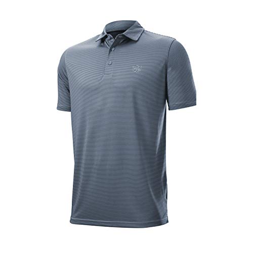 Wilson Herren T-Shirt Stripe Polo, Blue, XL, WGA700609 von Wilson