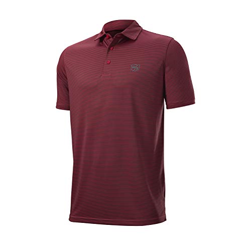 Wilson Herren T-Shirt Stripe Polo, Red, L, WGA700608 von Wilson