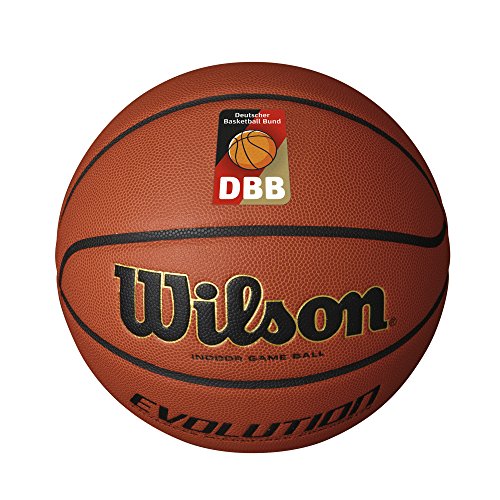 Wilson Indoor-Basketball, Wettkampf, Sportparkett, Größe 5, EVOLUTION, Braun, WTB0576XBDBB von Wilson