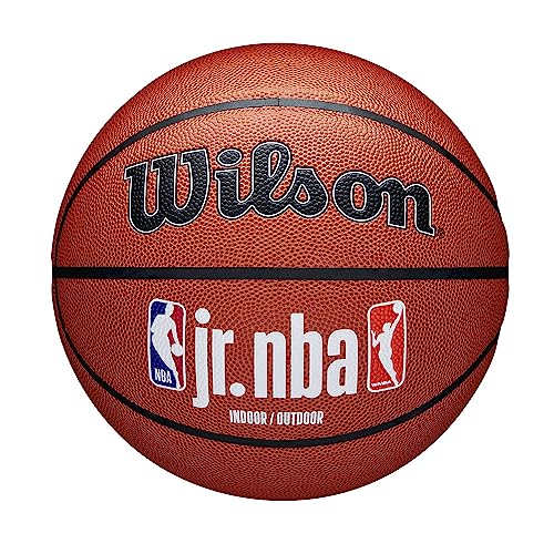 Wilson Basketball, Jr. NBA Authentic, Outdoor, Tackskin Cover, Größe: 7, Braun von Wilson