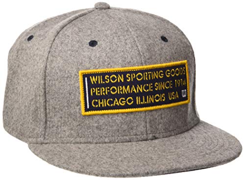 Wilson Kappe SINCE 1914, 50 Prozent Wolle, 50 Prozent Polyester, hellgrau meliert, WRA784802 von Wilson