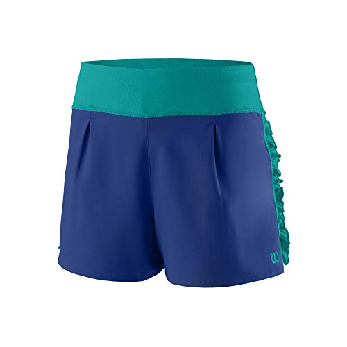 Wilson Mädchen Shorts, CORE 2.5 SHORT, Polyester, Blau (Mazarine Blue), Größe L, WRA783604LG von Wilson