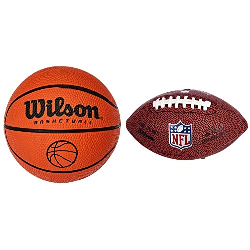 Wilson Mic Basketballball & American Football, NFL Team Mini Micro, Freizeitspieler und Sammler, Gummi, F1637, Größe Mini, Braun von Wilson
